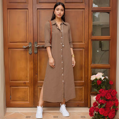 Vestido Chemise Longo Coralina