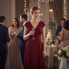 Vestido Longo De Festa Decote Em V Adalia