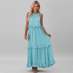 Vestido Longo Casual Babados Fiorella