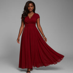 Vestido Longo De Festa Decote Em V Adalia