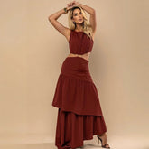 Vestido Longo de Festa Elegante Argola