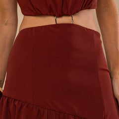 Vestido Longo de Festa Elegante Argola