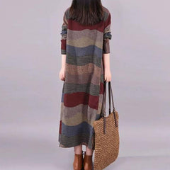 Vestido Midi Manga Longa Any