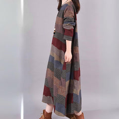 Vestido Midi Manga Longa Any