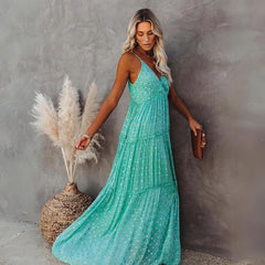 Vestido Longo Verde Água Cyla