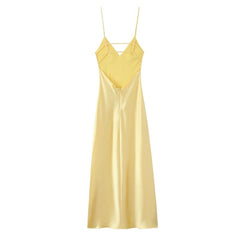 Vestido Midi Amarelo Manteiga Catarine
