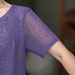 Vestido Midi Elegante Roxo Carol