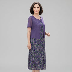 Vestido Midi Elegante Roxo Carol