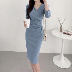 Vestido Midi Festa Plissado Tereza