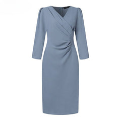 Vestido Midi Festa Plissado Tereza