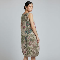 Vestido Midi Soltinho Floral Sem Mangas Hailey