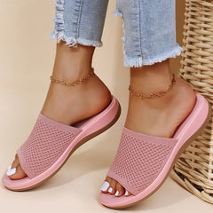 Sandália Ortopédica Feminina Flat Rosa / 35 Sandaliaflat