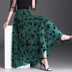 Saia Feminina Midi De Renda Joana Verde - Coradon