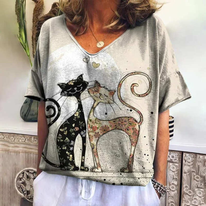 T-shirt Fermina Com Decote V Felícia - Coradon