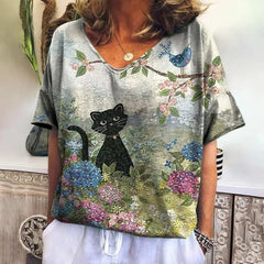T-shirt Fermina Com Decote V Felícia - Coradon