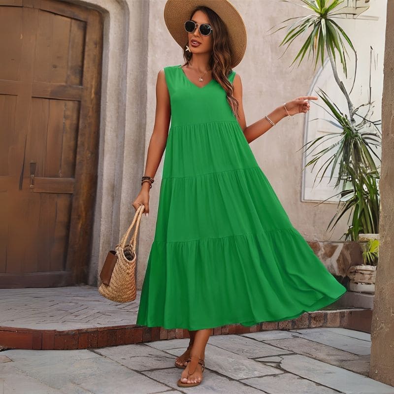 Vestido Longo Liso Cida