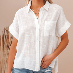 Camisa Feminina Social De Linho Esther - Coradon