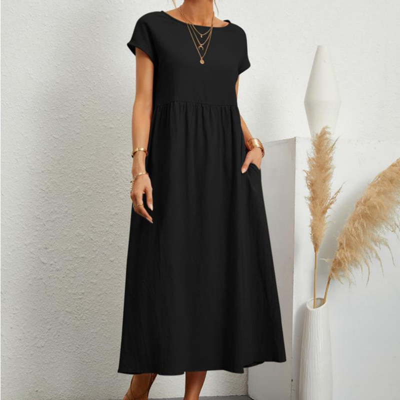Vestido Midi Manga Curta Pamela