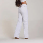 Calça Feminina Wide Leg Branca Bold