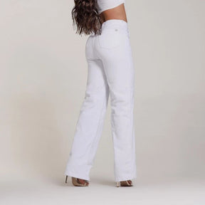 Calça Feminina Wide Leg Branca Bold