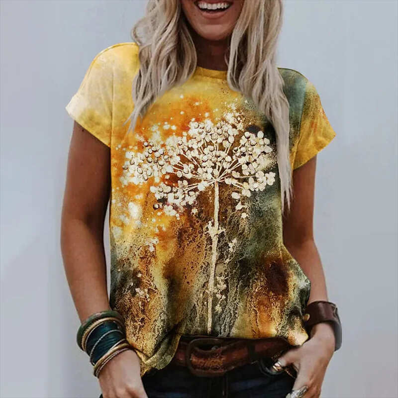 Blusa Feminina Maga Curta Floral - Coradon