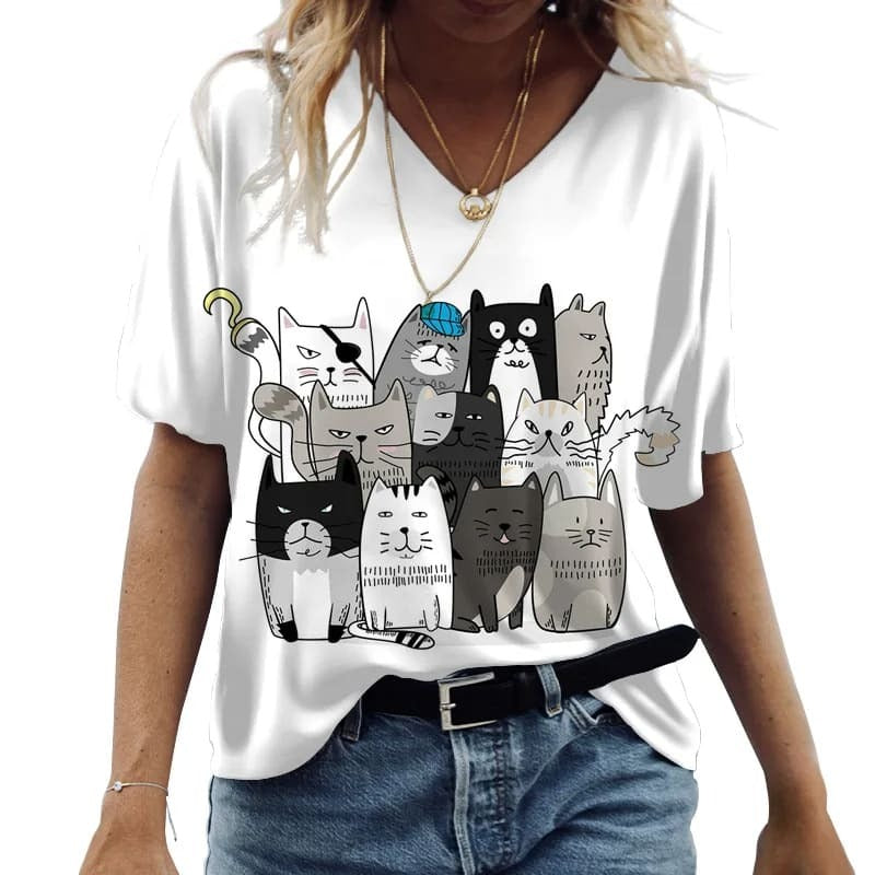 T-shirt Fermina Com Decote V Felícia - Coradon