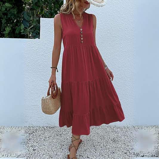 Vestido Midi Sem Mangas Lyra