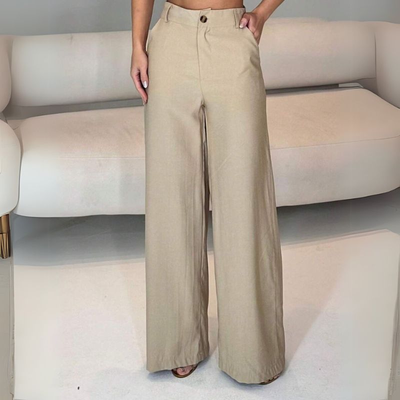 Calça Feminina Pantalona Social Alfaiataria Cloe
