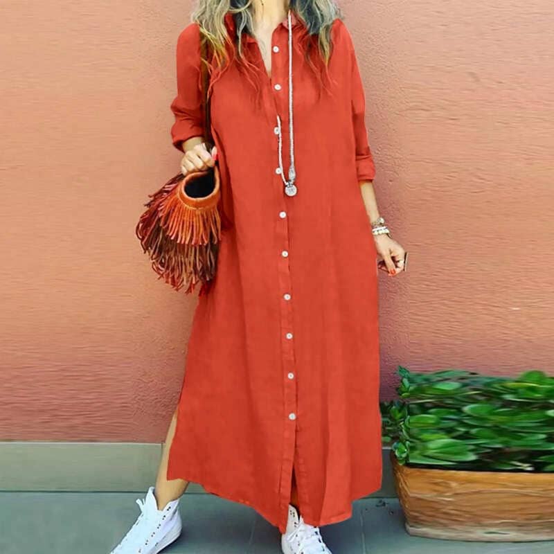 Vestido Camisa Longo Coralina FLASH