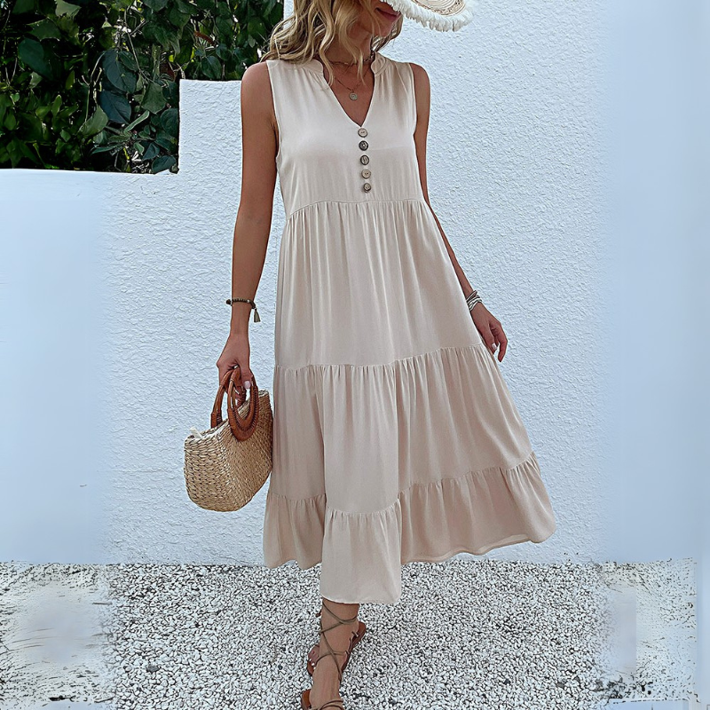 Vestido Midi Sem Mangas Lyra