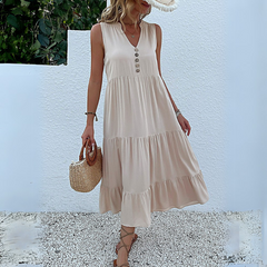 Vestido Midi Sem Mangas Lyra