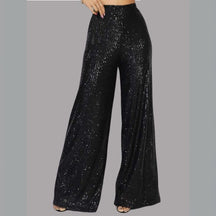 Calça Feminina Pantalona Paetê Glow