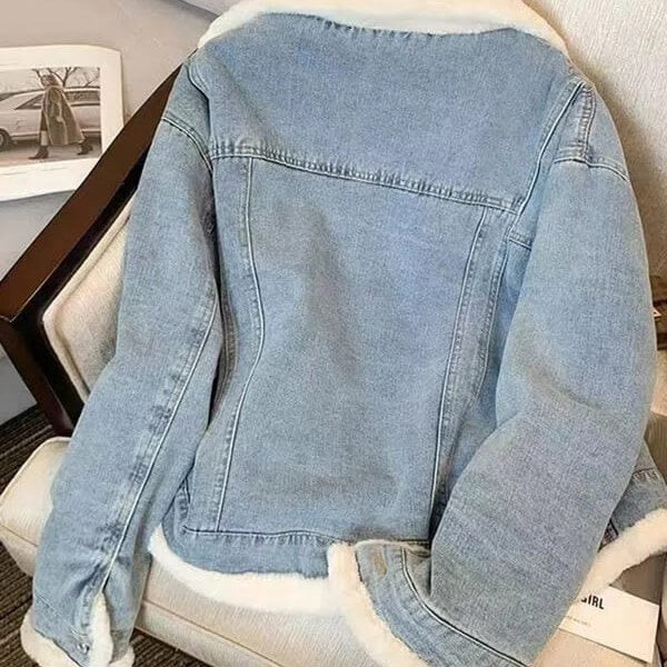 Jaqueta Jeans Feminina Peluciada FLASH