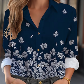 Camisa Feminina Social Flores Aquarela