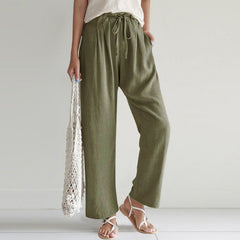 Calça Feminina Casual De Linho Chloe - Coradon