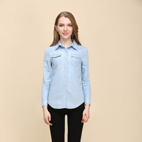 Camisa Feminina Social Jeans Joana - Coradon