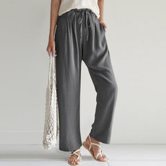 Calça Feminina Casual De Linho Chloe - Coradon