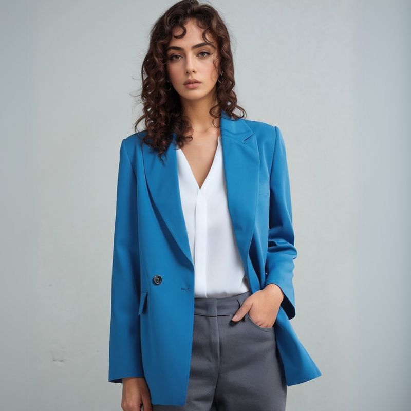 Blazer Feminino Alfaiataria Alongado Elegance
