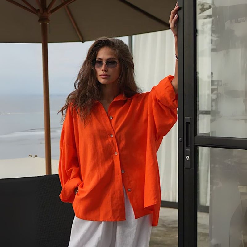 Camisa-Feminina-Social-Algodao-Mariene_Laranja