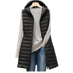 Colete-Puffer-Feminino-Alongado-Fashion-preto