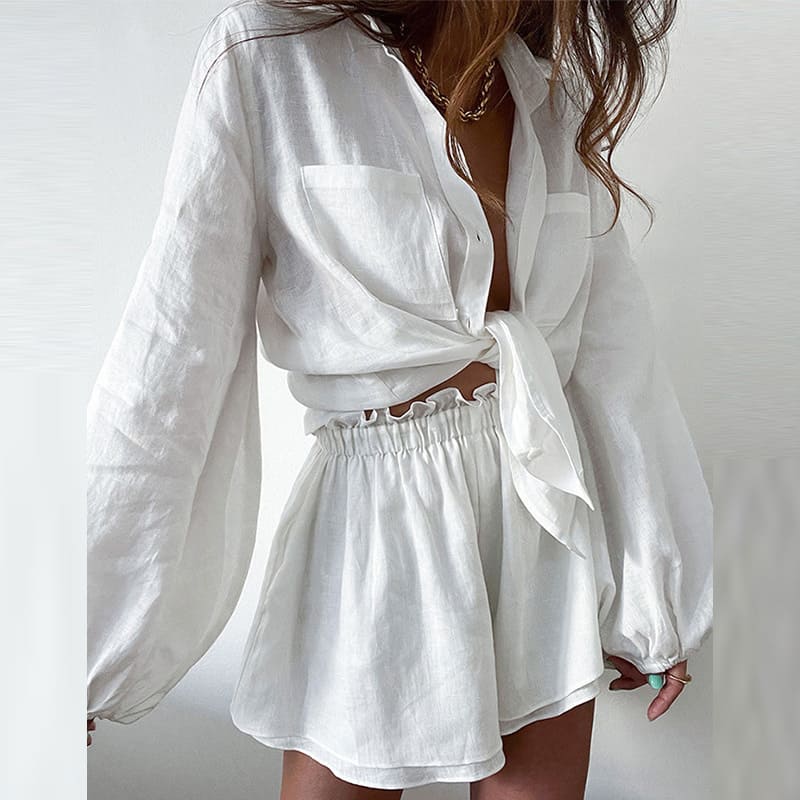 Conjunto de Linho Feminino Short e Blusa Charly