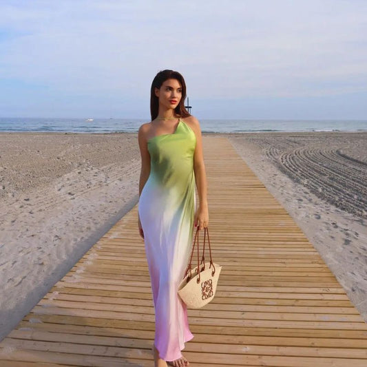 Vestido Midi De Seda Tie Dye Liana