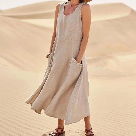 Vestido Midi Linho Verônica - Coradon