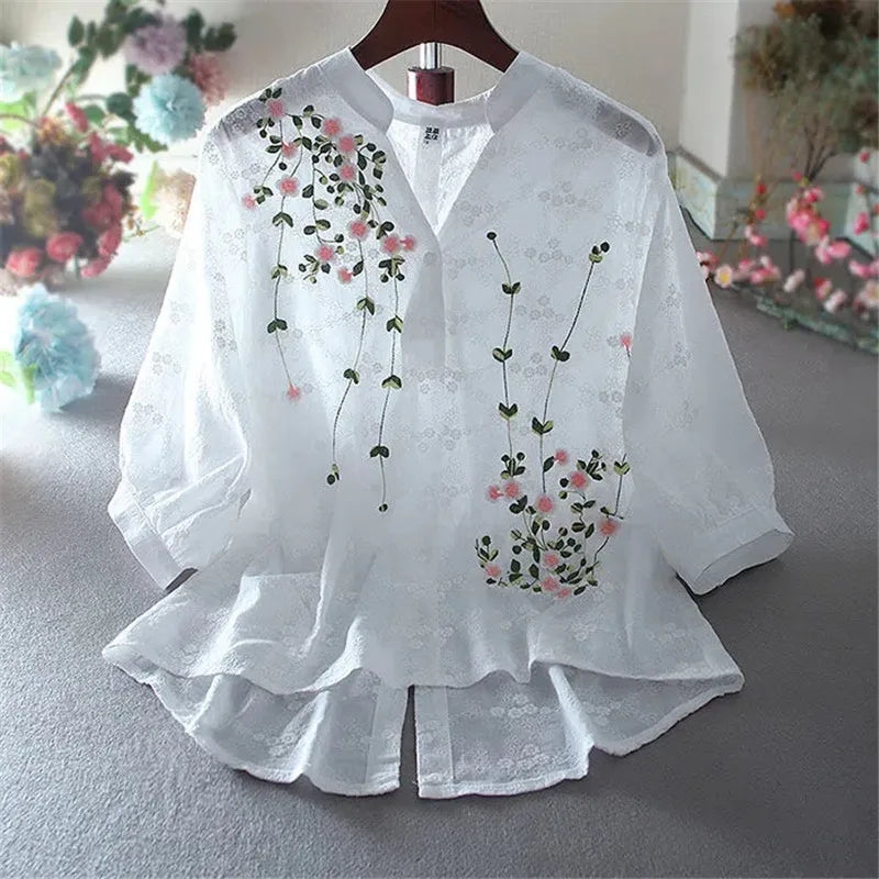 Blusa Feminina de Laise Bordada Marry