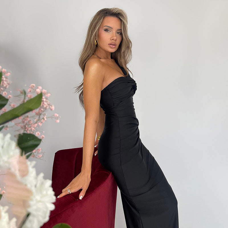 Vestido Longo De festa Um Ombro Arlety