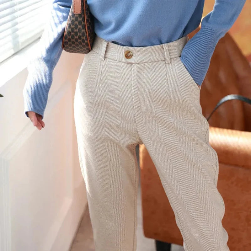 Calça Feminina Alfaiataria Reta Lapis Anne - Coradon