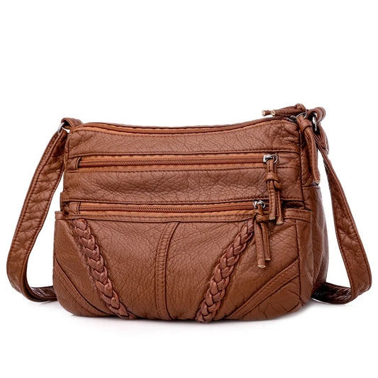 Bolsa Feminina Transversal de Couro Legítimo Renata
