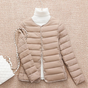 Jaqueta Puffer Feminina Pluma de Ganso Carol