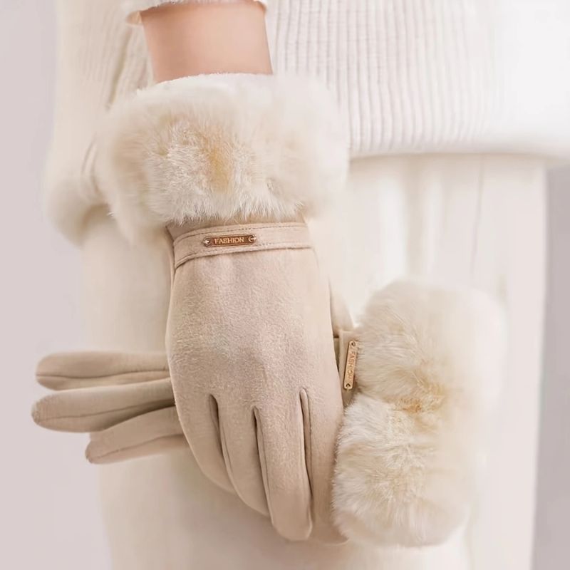 Luva-Termica-Peluciada-Touch-Screen-Flufy-bege