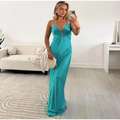 Vestido Longo De Seda Jany